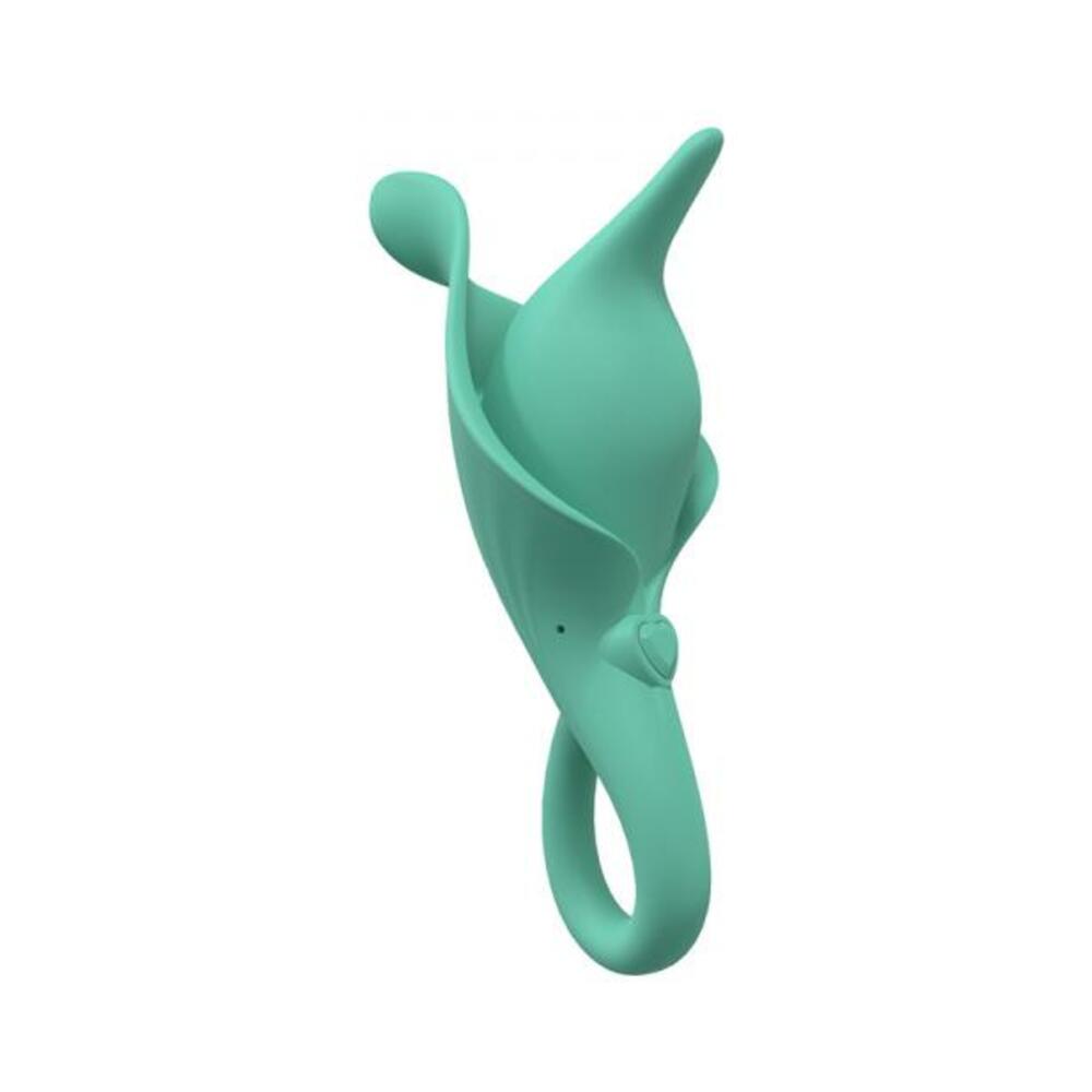 Loveline Lily 10 Speed Clitoral Vibe Sealed Silicone Rechargeable Submersible Green