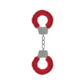 Ouch Furry Pleasure Handcuffs Red