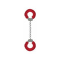 Ouch Beginners Legcuffs Furry Red