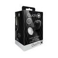 Shots Ouch! Round Gem Butt Plug Medium Gunmetal/diamond