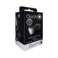 Shots Ouch! Heart Gem Butt Plug Small Gunmetal/amethyst