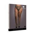 Le Desir Shredded Suspender Pantyhose Midnight Green Queen Size