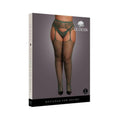 Le Desir Fishnet And Lace Garterbelt Stockings Midnight Green Queen Size