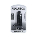 Realrock Extra Thick 9 In. Dildo With Balls Black