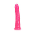 Realrock Glow In The Dark Slim 6 In. Dildo Neon Pink