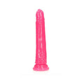 Realrock Glow In The Dark Slim 11 In. Dildo Neon Pink