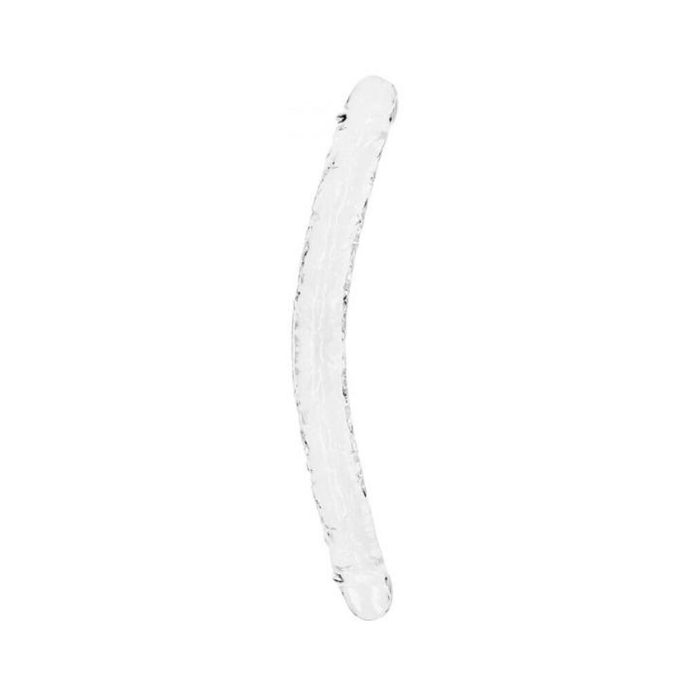 Realrock Crystal Clear Double Dong 18 In. Dual-ended Dildo Clear