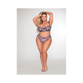 Dreamgirl Shell Bra And Matching G-string Set Lavender 2x