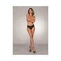 Dg Lace Tanga Open-crotch Panty And Elastic Open Back Detail Black M