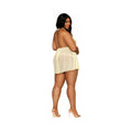 Polka Dot & Mesh Babydoll Daffodil Q/s
