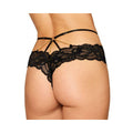 Cheeky Open Crotch Thong W/ Chains L/xl