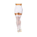 Sheer Thigh Highs Bride Sequin Back White O/s