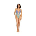 Ombre Stretch Lace Teddy W/ Butterfly Charms Lavender Haze /seafoam O/s