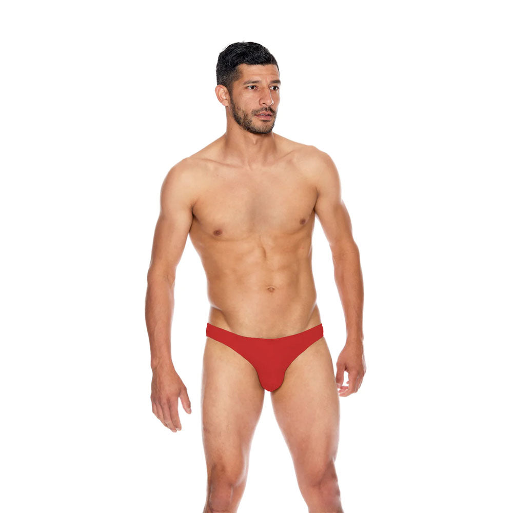 Men's Microfiber Open Back Underwear Red S/M