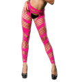 Naughty Girl Sexy Leggings Wild Mesh Design Pink O/S