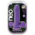 Neo Elite Silicone Dual Density Cock with Balls-Neon Purple 8