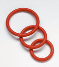Spartacus Nitrile Cock  Ring Set - Red Pack of 3