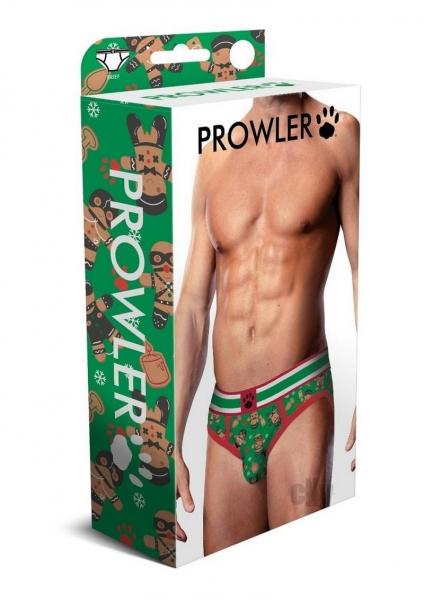 Prowler Gingerbread Brief Lg Grn/red