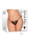 Barely B Lace Open Panty Ps Black