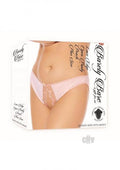 Barely B Lace Edge Open Panty Ps Peach