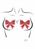 Rhinestone Bow Nipple Os Red