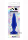 Crystal Glass Tapered Plug Med Blue