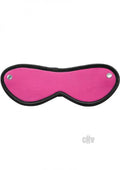 Rouge Leather Blindfold Eye Mask Pink