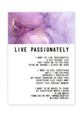Live Passionately Greeting Card