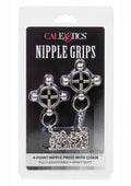 Nipple Grips 4 Point Nipple Press W/chain - Silver