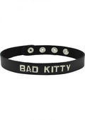 Wordband Collar Bad - Kitty - Black