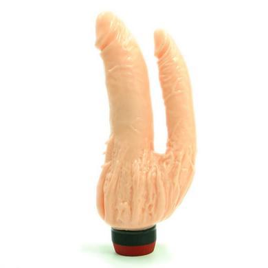 OVER & UNDER 7 INCH DOUBLE DONG FLESH