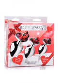 Red Gem With Bells Anal Plug Set