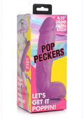 Pop Peckers Dildo W/balls 8.25 Purple