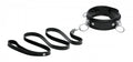 Isabella Sinclaire 3 Ring Leather Collar With Leash
