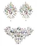 Iridescent Body Gem and Jewel Pasties Set Multi O/S