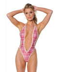 Holiday Knit Slingshot Teddy Red/white O/s