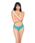 Simply Sexy Lace Tanga Open Crotch Panty Turquoise Xl