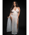 Lace Night Gown W/lace Panty White Qn