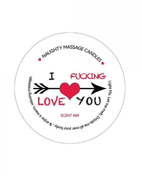 Kama Sutra Mini Massage Valentines Candle - 1.7 Oz I Fcking Love You