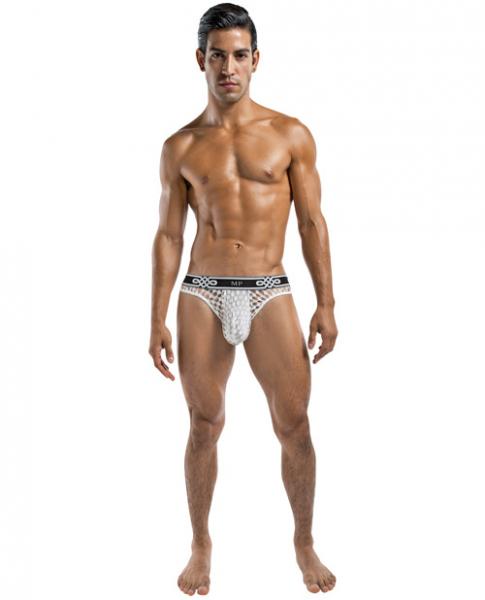 Peep Show Lo Rise Thong White Large/ Xl