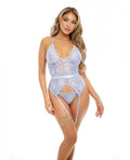 Maddy Soft Cup Lace Merrywidow W/thong Brunnera Blue Lg