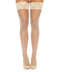 Rhinestone Thigh High W/silicone Cream O/s