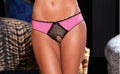 Crotchless Frills Panty with Back Bows Pink M/L