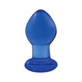 Crystal Glass Butt Plug Small Blue