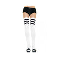 Athlete Thigh Hi W/3 Stripe Top O/s White/black