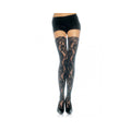 Lace Thigh High Stockings Lace Top O/S Black
