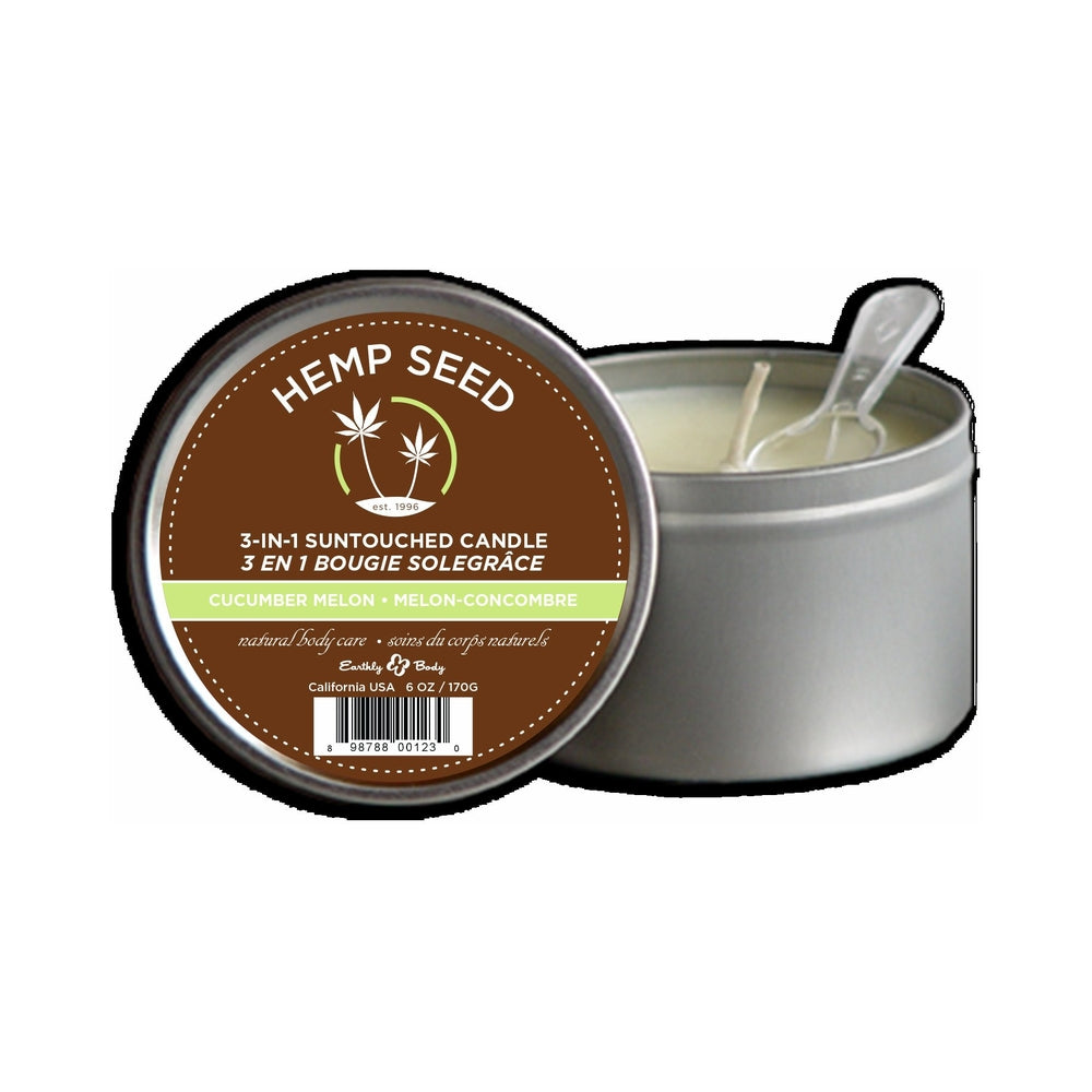 Earthly Body Massage Candle Cucumber Melon 6oz