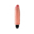 King Cock 6 inches Vibrating Stiffy Beige