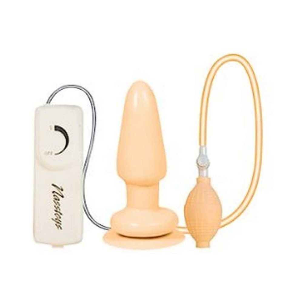 Butt Balloon inflatable Vibrating Anal Satisfier Beige