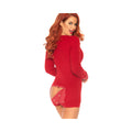Brushed Rib Romper Long Johns With Cheeky Snap Closure Back Flap. Red X-large